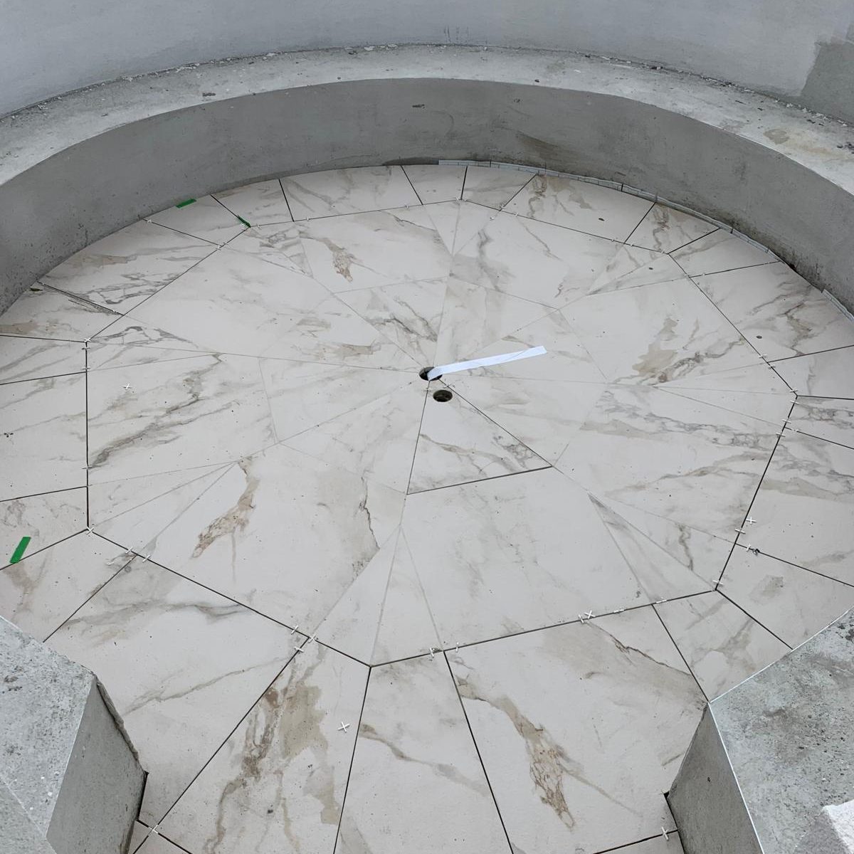 work in progress photograph spectrum stone and ceramic tiled  stone floor