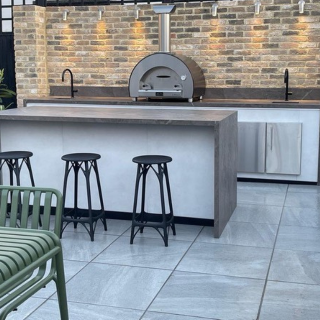 Showcase photograph spectrum stone and ceramic tiled  outdoor kitchen