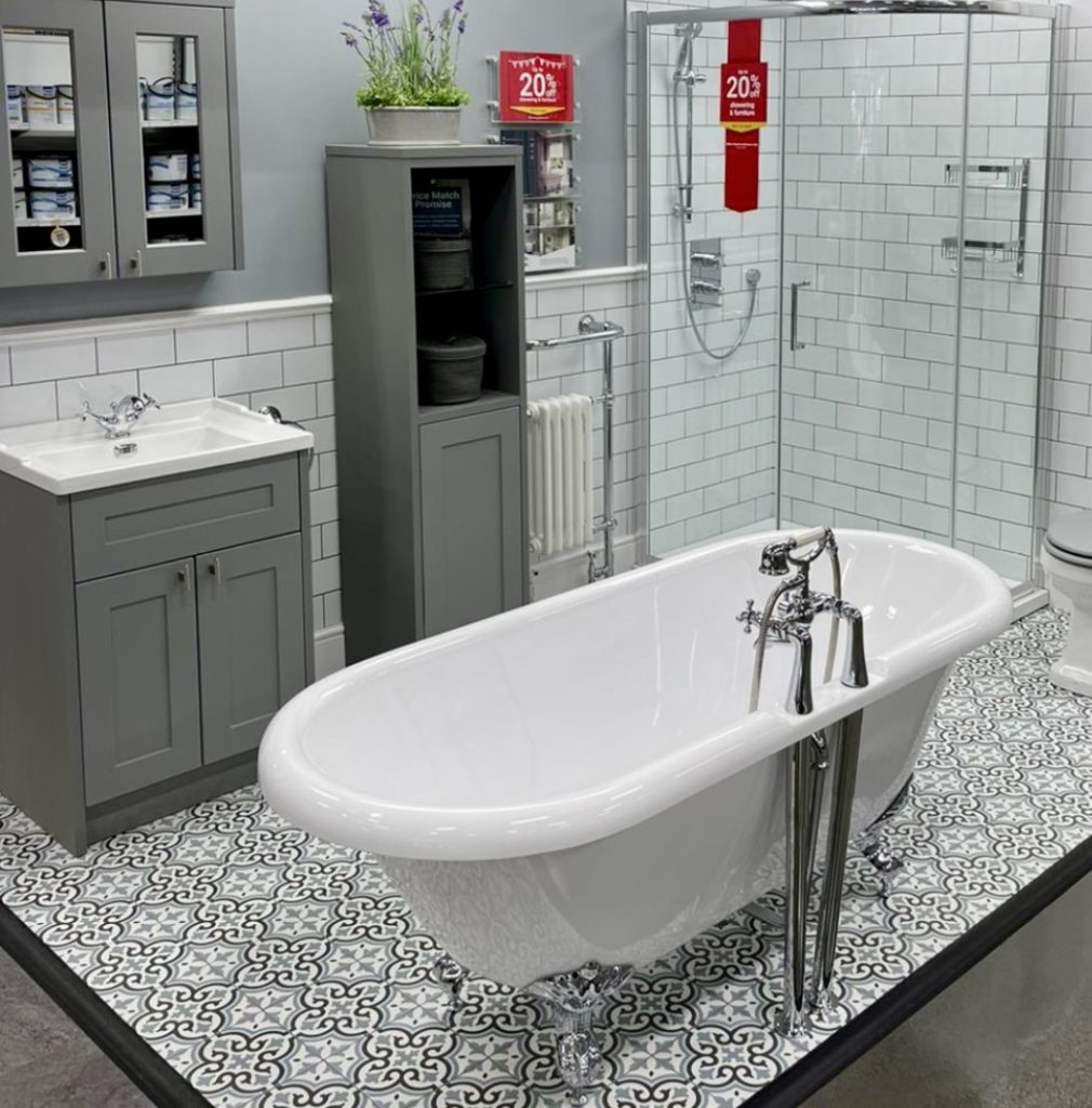 Wicks bathroom display SS&C tiling