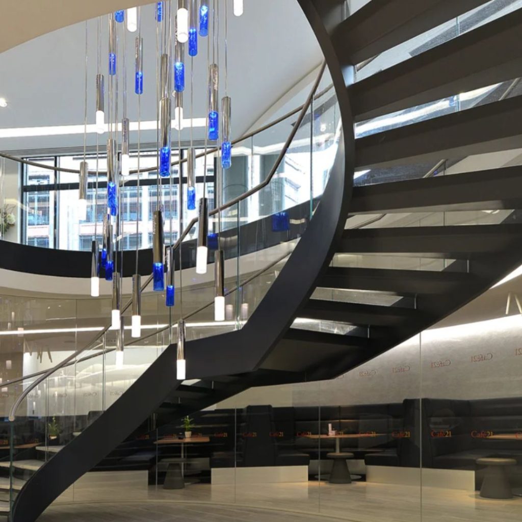 Luxury home floor and stairway