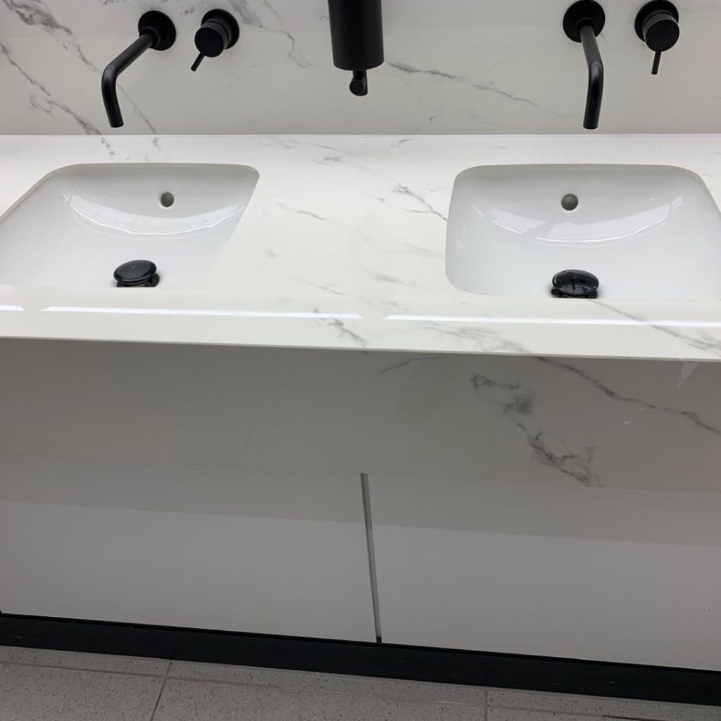 Bespoke fabricated vanity unit 