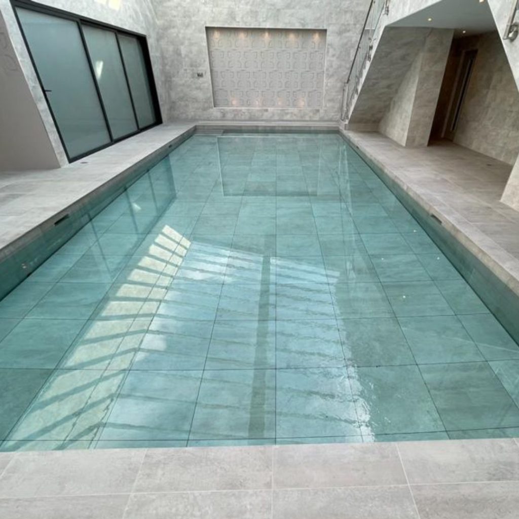 Swimming pool tiled photograph