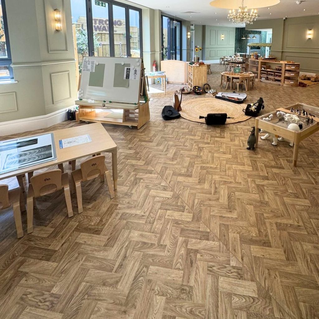 Floor in a children’s nursery.  